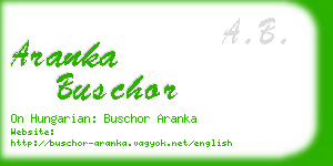 aranka buschor business card